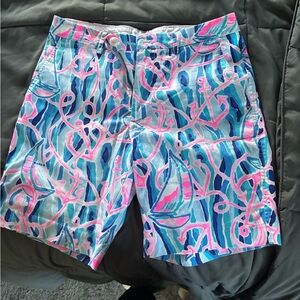 Lilly Pulitzer Blue and Pink Patterned Shorts